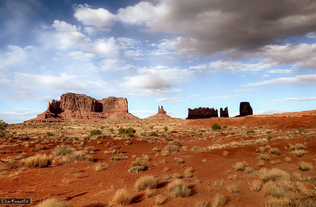 Monument Valley with Clouds.